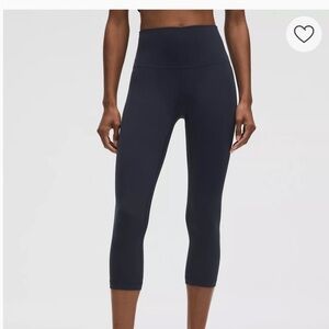 Lululemon Align High Rise Crop Navy Blue Leggings